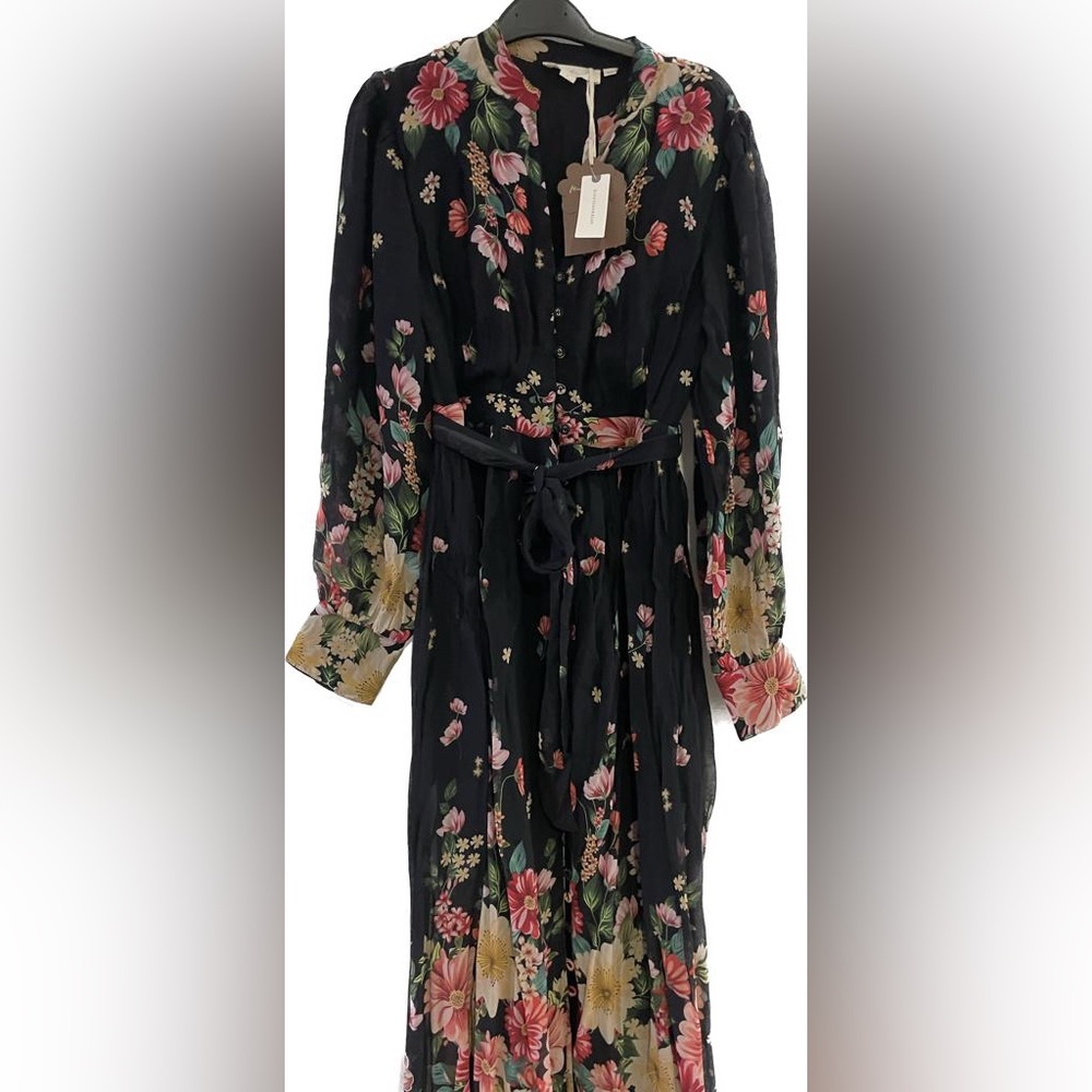 Anthropologie floral maxi dress sz S